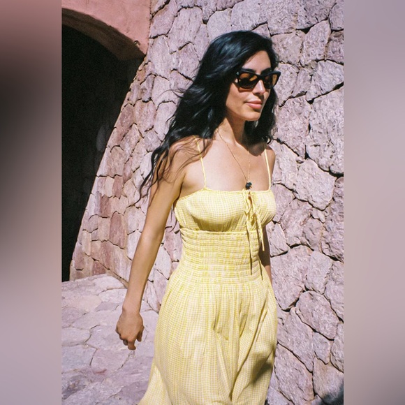 NWT Ciao Lucia Barbara Sun Gingham Cotton Dress, M - Picture 3 of 7